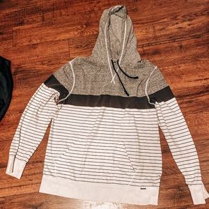 On the Byas Men’s Striped Hooded Longsleeve Tee